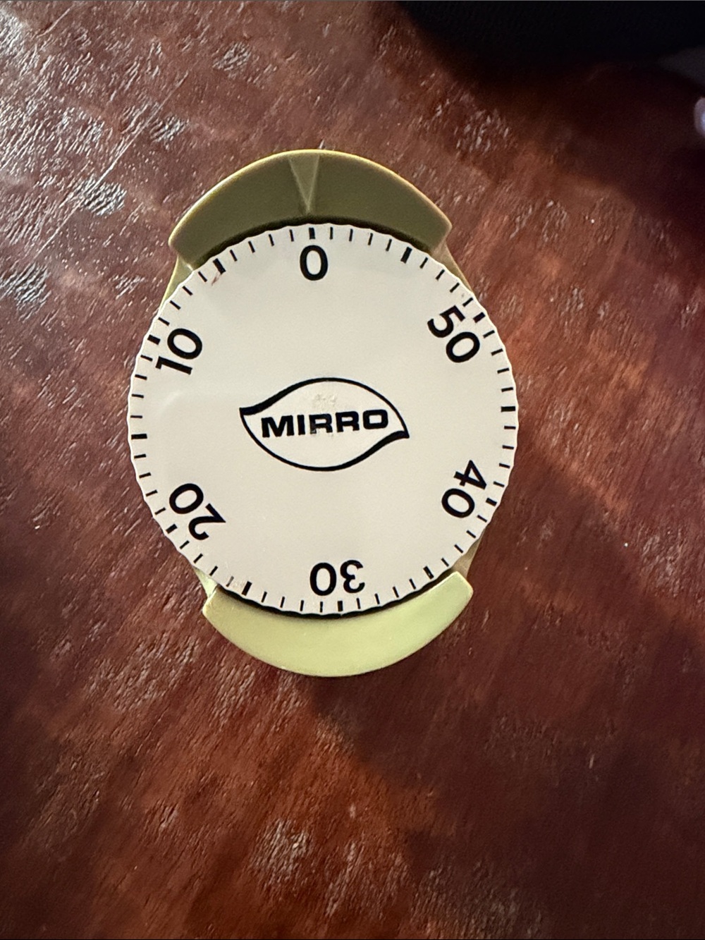 Vintage Olive Green Mechanical Kitchen Timer - 60 Minute Dial